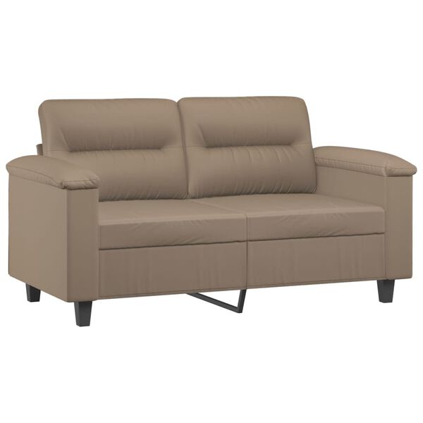 vidaXL Ensemble de canap&eacute;s 2 pcs avec coussins cappuccino similicuir