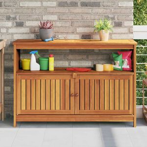 vidaXL Table console de jardin 110x35x75 cm bois massif d'acacia