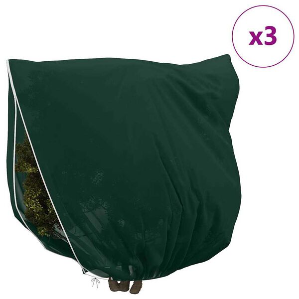 vidaXL Couvercles de Fleece de Protection Anti-Gel pour Plantes 3 pcs