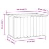 vidaXL Coffre de rangement de jardin Marron 109x67x65 cm
