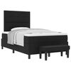 vidaXL Lit &agrave; ressorts avec matelas Noir 120 x 200 cm tissu