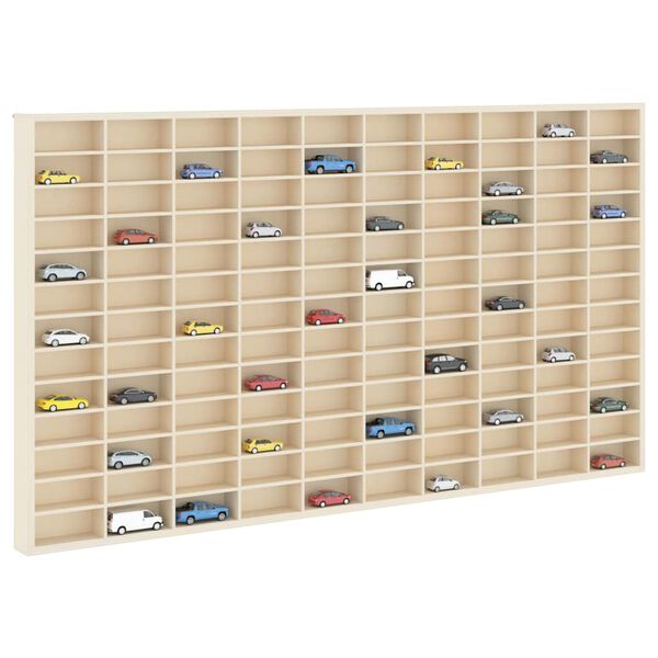 Vitrine Murale avec &eacute;tag&egrave;re Beige 98 x 4,5 x 55 cm Bois d'ing&eacute;nierie