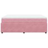 vidaXL Sommier &agrave; lattes de lit avec matelas Rose 160x200 cm Velours