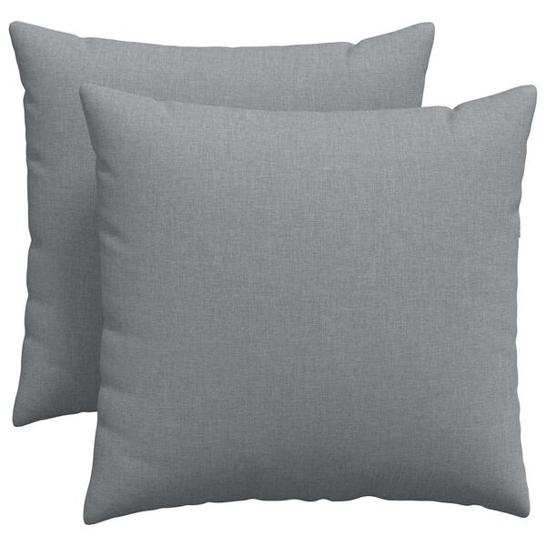 vidaXL Coussins de canap&eacute; 2 pcs Gris clair 50 x 50 cm tissu