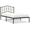 vidaXL Cadre de lit m&eacute;tal sans matelas avec t&ecirc;te de lit noir 100x190cm