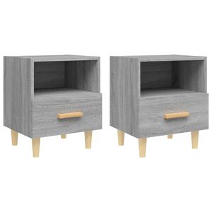 vidaXL Tables de chevet 2 pcs Sonoma gris 40x35x47 cm