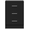 vidaXL Tables de chevet 2 pcs Noir 38x35x56 cm Bois d'ingénierie