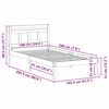 vidaXL Cadre de lit Marron 100 x 200 cm Pin massif