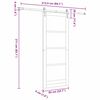 vidaXL Porte coulissante ORKDAL Marron 83 x 211 cm Bois de pin massif