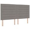 vidaXL Lit &agrave; ressorts avec matelas Taupe 180 x 200 cm tissu