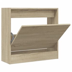 vidaXL Armoire &agrave; chaussures ch&ecirc;ne sonoma 60x21x57 cm bois d'ing&eacute;nierie