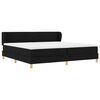 vidaXL Lit &agrave; ressorts avec matelas Noir 200 x 200 cm tissu