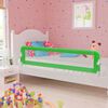 vidaXL Barri&egrave;re de s&eacute;curit&eacute; de lit d'enfant Vert 180x42 cm Polyester