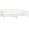 vidaXL Lit de jour sans matelas blanc bois de pin massif 90x200 cm