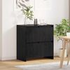 vidaXL Buffet Ch&ecirc;ne noir 70 x 41 x 75 cm Bois d'ing&eacute;nierie
