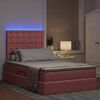 vidaXL Lit avec rangement et LED avec LED Rose 120 x 200 cm Velours