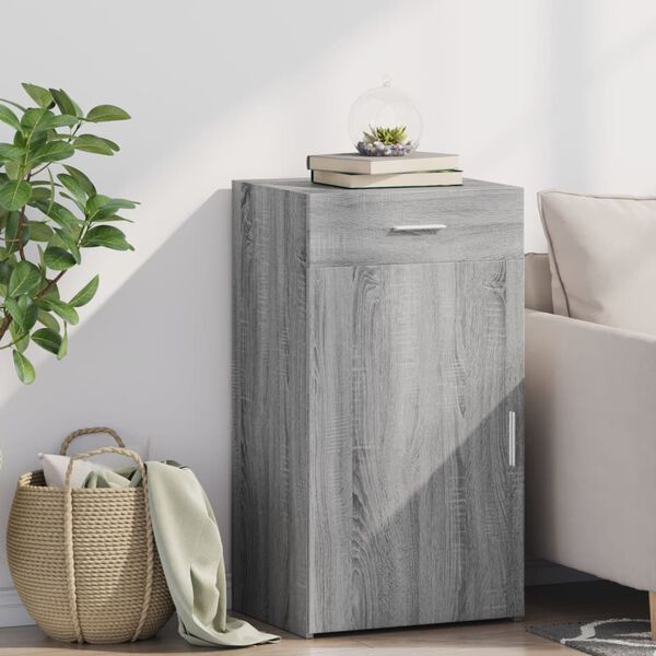 vidaXL Buffet sonoma gris 50x42,5x93 cm bois d'ing&eacute;nierie