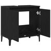 vidaXL Meuble de Lavabo de Salle de Bain Ch&ecirc;ne noir 58 x 33 x 60 cm