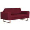 vidaXL Canap&eacute; &agrave; 2 places Tissu Rouge bordeaux