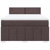 vidaXL Sommier &agrave; lattes de lit avec matelas Marron fonc&eacute; 140x200 cm