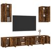 vidaXL Ensemble de meubles TV 6 pcs Ch&ecirc;ne fum&eacute; Bois d'ing&eacute;nierie