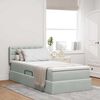 vidaXL Lit avec rangement et LED Gris clair 100 x 200 cm Velours
