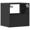 vidaXL Tables de chevet murales 2 pcs noir 40x31x39,5 cm