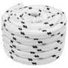 vidaXL Corde de bateau 2.5 mm 50 m Blanc Polyester