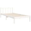 vidaXL Cadre de lit sans matelas blanc bois de pin massif