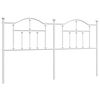 vidaXL T&ecirc;te de lit m&eacute;tal blanc 180 cm