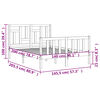 vidaXL Cadre de lit sans matelas blanc 140x200 cm bois de pin massif