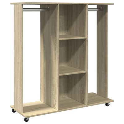 vidaXL Garde-robe avec roues chêne sonoma 102x38x110cm bois ingénierie