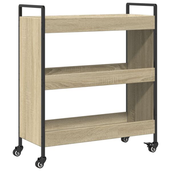 vidaXL Chariot de cuisine ch&ecirc;ne sonoma 70x30x82 cm bois d'ing&eacute;nierie