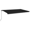 vidaXL Auvent manuel r&eacute;tractable avec LED 500x350 cm Anthracite