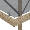 vidaXL Ensemble de bistro 3 pcs avec coussins beige r&eacute;sine tress&eacute;e