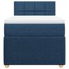vidaXL Sommier &agrave; lattes de lit avec matelas Bleu 100x200 cm Tissu