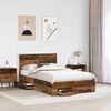 vidaXL Cadre de lit Bois ancien 120 x 190 cm Bois d'ing&eacute;nierie
