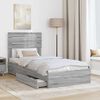 vidaXL Lit de Rangement Gris Sonoma 90 x 190 cm Bois d'ing&eacute;nierie