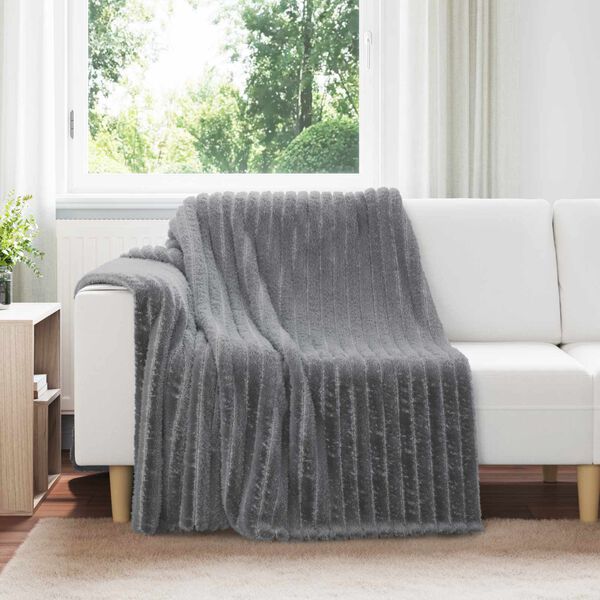 vidaXL Couvertures &agrave; jeter 6 pcs Gris fonc&eacute; 200 x 150 cm Toison