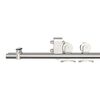 vidaXL Kit fixation porte coulissante 366 cm Acier inoxydable Argent&eacute;