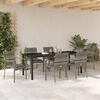 vidaXL Ensemble de salle &agrave; manger pour jardin 7 pcs Gris polyrotin