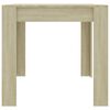vidaXL Table &agrave; d&icirc;ner Blanc et ch&ecirc;ne sonoma 160x80x76 cm Agglom&eacute;r&eacute;