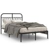 vidaXL Cadre de lit m&eacute;tal sans matelas avec t&ecirc;te de lit noir 120x190cm