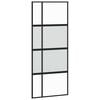 vidaXL Porte coulissante noir 90x205 cm verre tremp&eacute; aluminium
