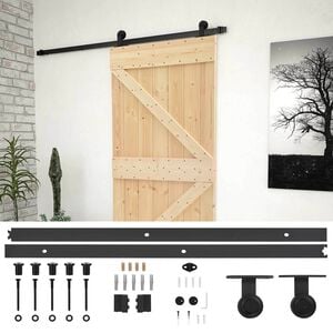 vidaXL Porte coulissante 80 x 210 cm Bois de pin massif