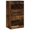 vidaXL Armoire &agrave; chaussures 2 tiroirs rabattables ch&ecirc;ne fum&eacute;