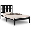vidaXL Cadre de lit sans matelas noir 75x190 cm bois massif