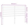 vidaXL T&ecirc;te de lit m&eacute;tal blanc 150 cm