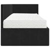 vidaXL Cadre de lit d'angle avec matelas 2 pcs Noir Velours