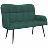 vidaXL Sofa 2 places Vert fonc&eacute; 115 x 61 x 87 cm Tissu
